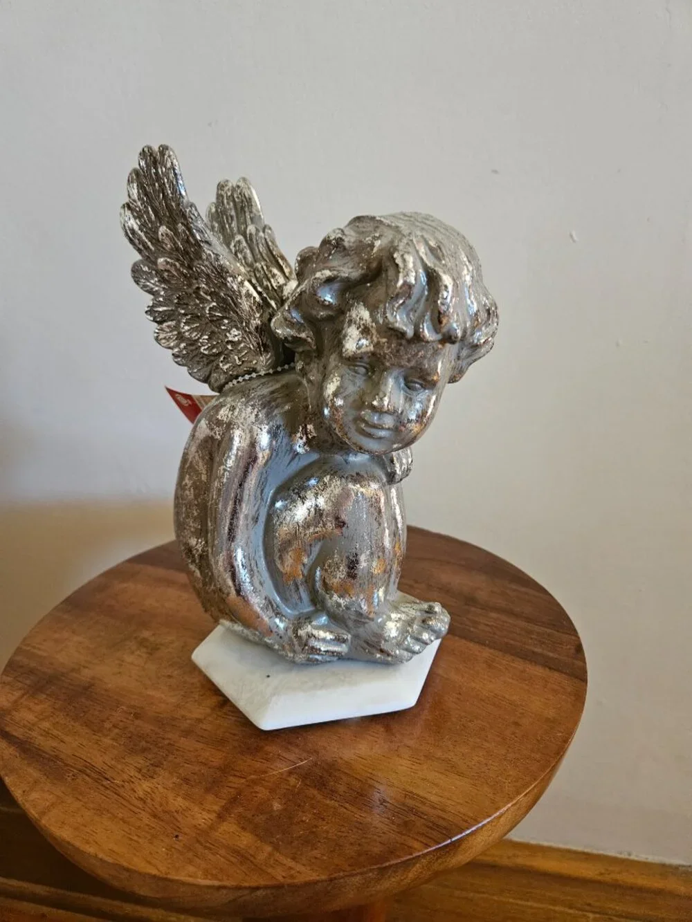 NWT Silver-Colored Cherub Decor